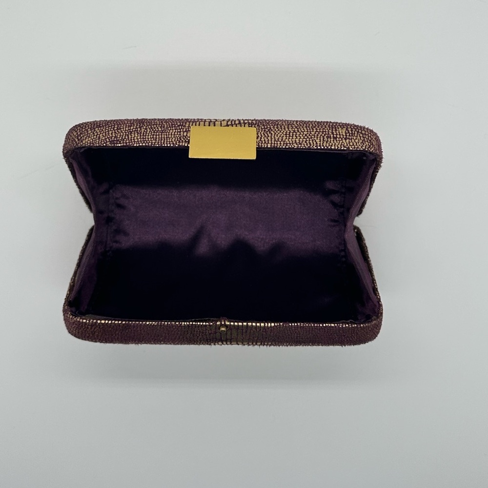 TARTE Hard Clutch Bag Gold and Deep Purple - Picture 4 of 8